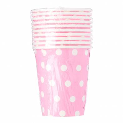 Polka Dots Paper Cups (Pink)