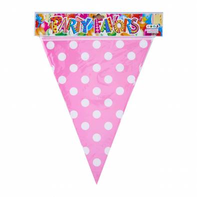 Polka Dots Triangle Bunting (Pink)