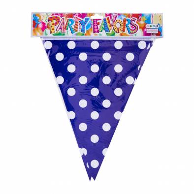Polka Dots Triangle Bunting (Purple)