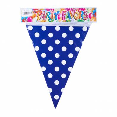 Polka Dots Triangle Bunting (Blue)