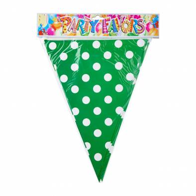 Polka Dots Triangle Bunting (Green)