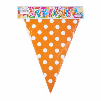 Polka Dots Triangle Bunting (Orange)