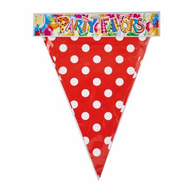 Polka Dots Triangle Bunting (Red)