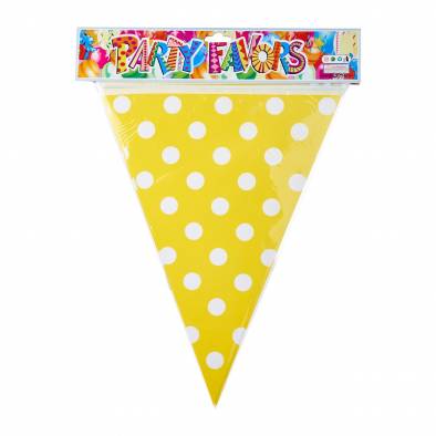 Polka Dots Triangle Bunting (Yellow)