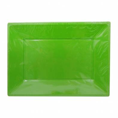 Rectangle Plastic Plates (Green)