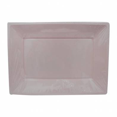 Rectangle Plastic Plates (Pink)