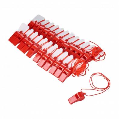 Red Solid Color Plastic Whistle (20pcs)