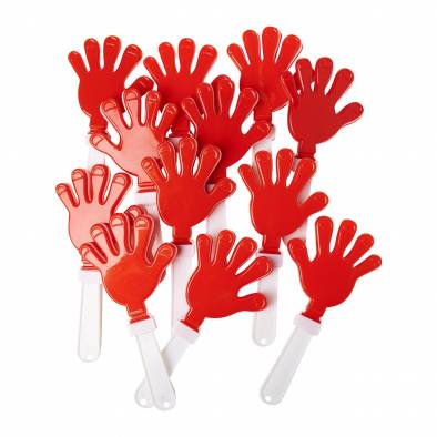 Red White Plastic Handclapper (12pcs)