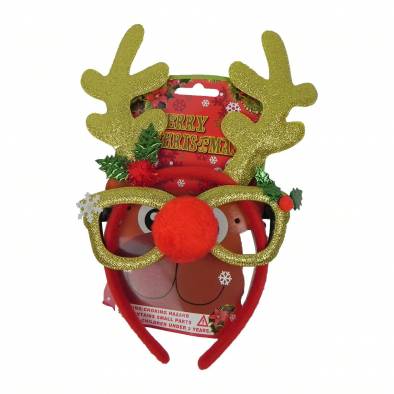 Reindeer Spectacle Headband Set (Gold)