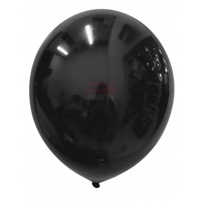 12" Round Latex Balloons (Black) (10pcs)