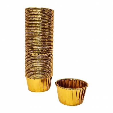 Shiny Foil Cupcake Cases (Gold) (50pcs)