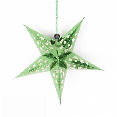60cm Shiny Paper Star (Green)