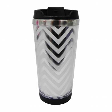 Shiny Wave Tumbler - Silver