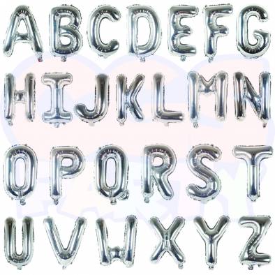 16" Alphabet Foil Balloon (Silver)