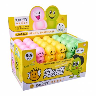 Smiley Character Sharpeners (48pcs)
