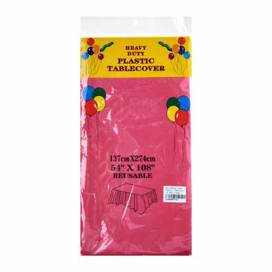 Color Plastic Tablecover (Hot Pink)