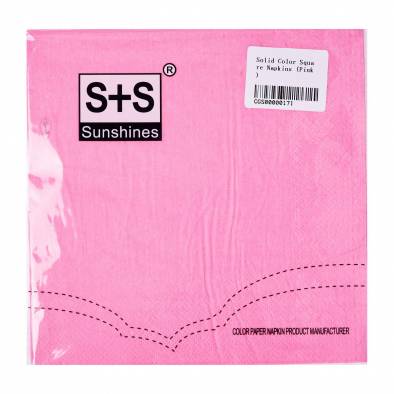 Solid Colour Square Napkins (Pink) (20pcs)