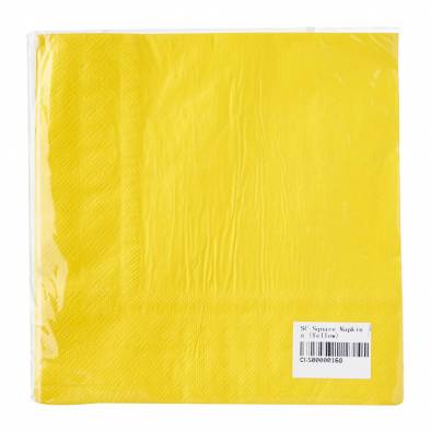 Solid Colour Square Napkins (Yellow) (20pcs)