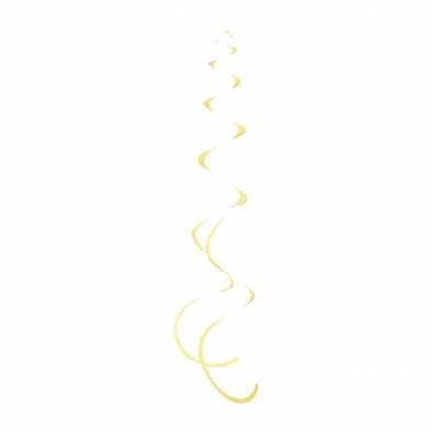 Spiral Solid Color Hanging Decoration (Yellow) (10pcs)