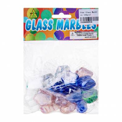 Star Glass Marbles (20pcs)