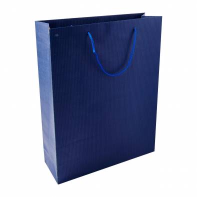 32x41x11cm Striped Paper Bag (Blue)