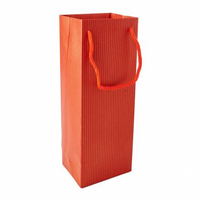12x33x9.5cm Striped Paper Bag (Red)