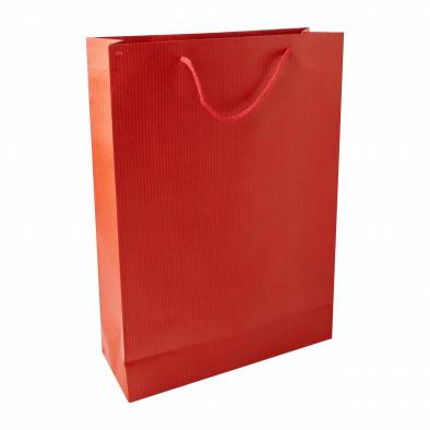 32x41x11cm Striped Paper Bag (Red)