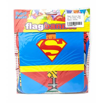 Super Heroes Happy Birthday Flag Banner H1919