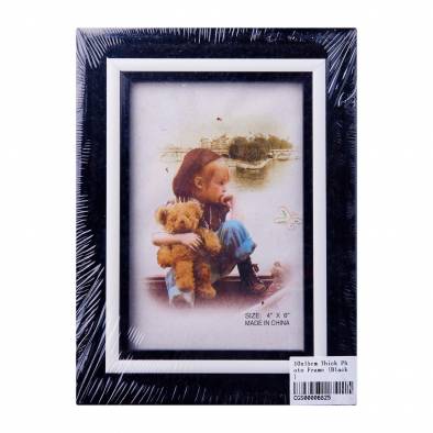 10cm x 15cm Thick Photo Frame (Black)