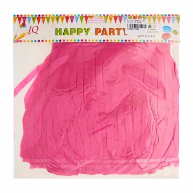 Tissue Paper Tassel Bunting (Hot Pink)