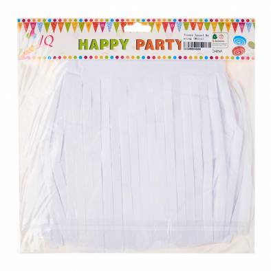 Tissue Paper Tassel Bunting (White)