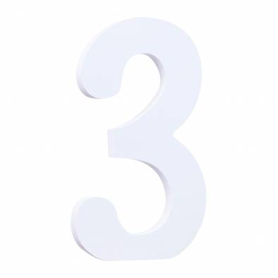 Wooden Number (3)