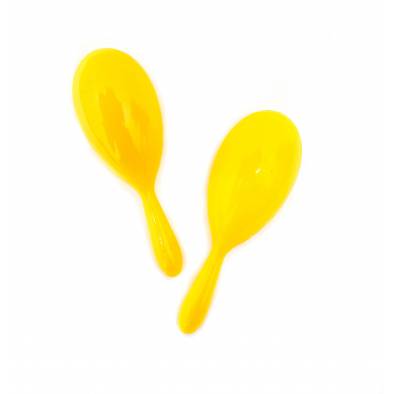18cm Solid Color Maracas (Yellow) (2pcs)