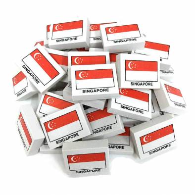 Singapore Flag Erasers (48pcs)