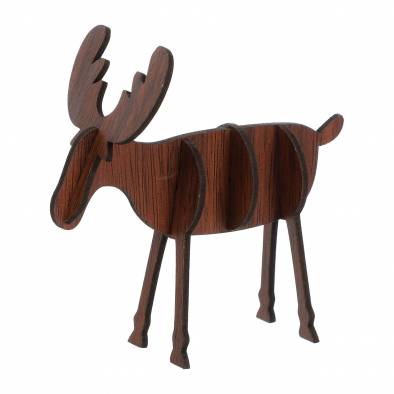 10cm Wooden Reindeer Decoration (S)