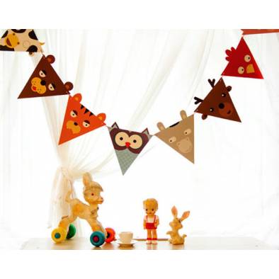 Animal Party Flags Bunting (Assorted)