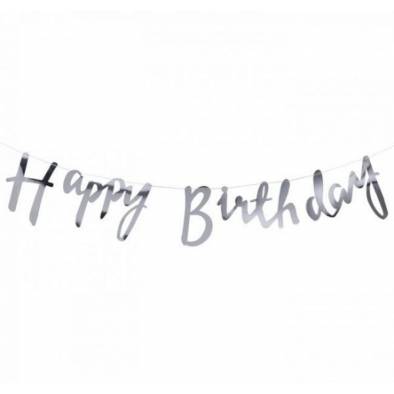 Happy Birthday Letter Bunting JQ80204 (Silver)
