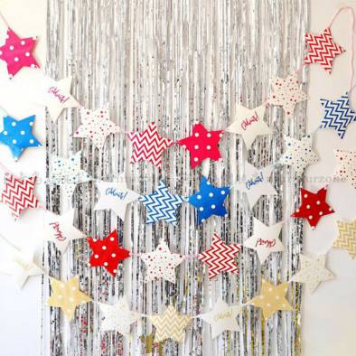 Glitter Star Banner (Red)